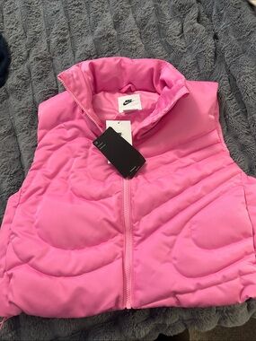 Nike Pink Quilted Puffer Vest